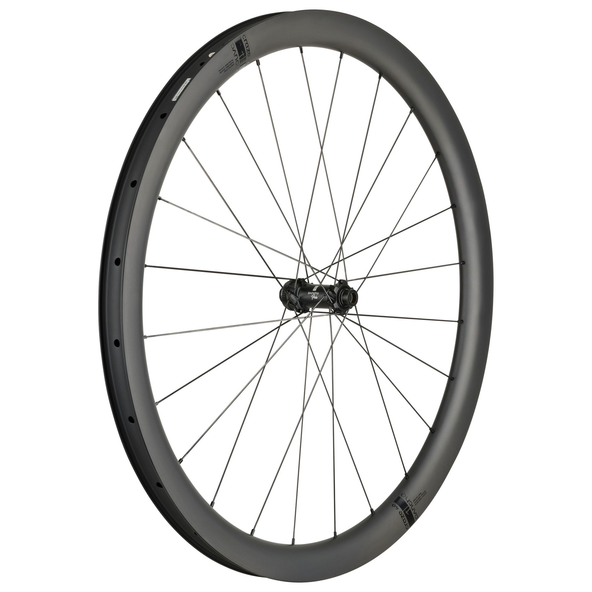 Panchowheels-Panchowheels Vorderrad Craze 40 Carbon 700c / DT Swiss 240 Centerlock, 100/12mm_PW443-VRCL12_